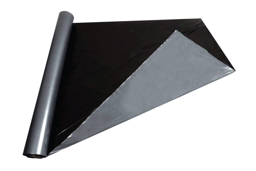 MIPATEX Mulch Film – Black Silver Polyethylene Sheet for Weed Control and Moisture Retention