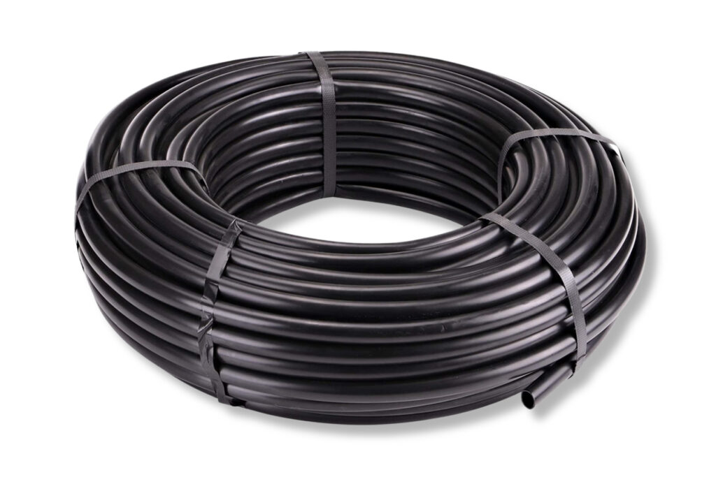 Online drip irrigation lateral pipe coil for orchards and wide-spacing crops