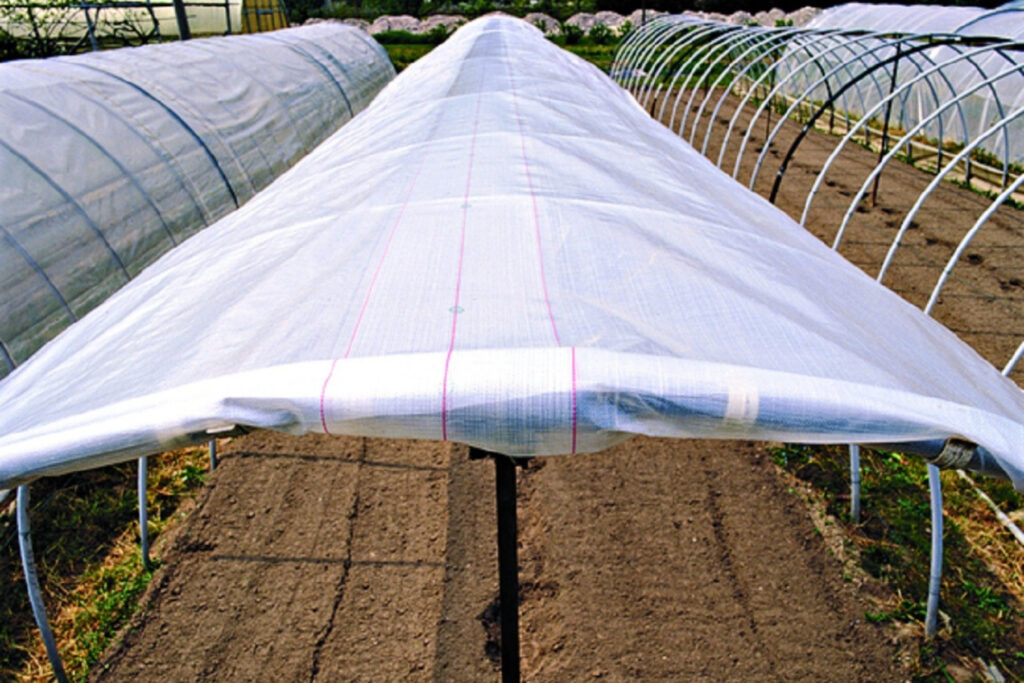 HDPE woven laminated sheet used as polyhouse apron and tunnel greenhouse cover by MIPATEX.