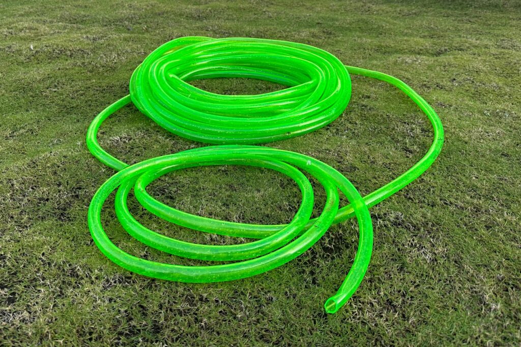 MIPATEX PVC garden hose for home and agricultural watering applications.